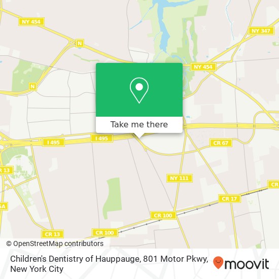 Children's Dentistry of Hauppauge, 801 Motor Pkwy map