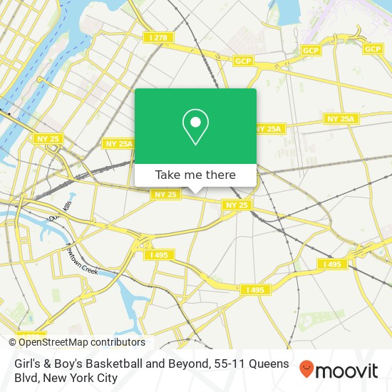 Mapa de Girl's & Boy's Basketball and Beyond, 55-11 Queens Blvd