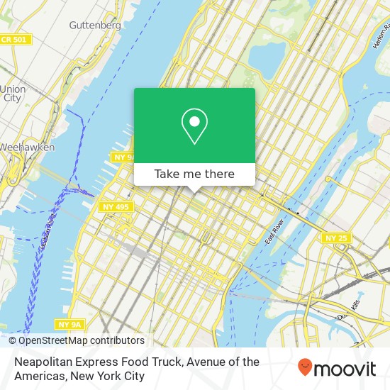 Neapolitan Express Food Truck, Avenue of the Americas map