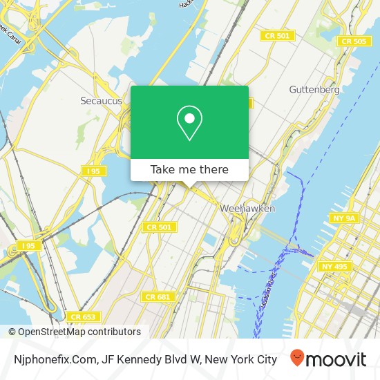 Mapa de Njphonefix.Com, JF Kennedy Blvd W