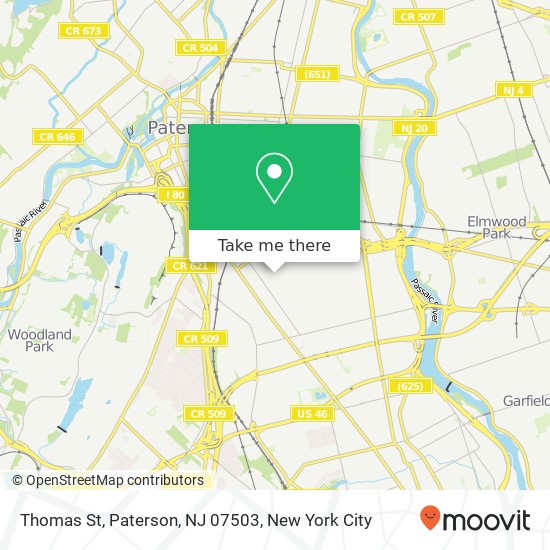 Mapa de Thomas St, Paterson, NJ 07503
