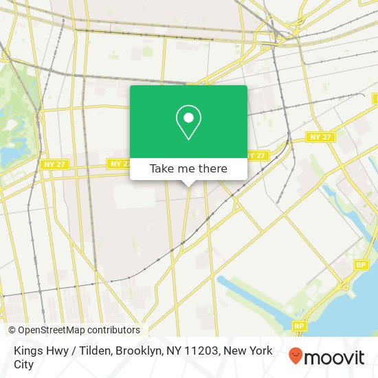Mapa de Kings Hwy / Tilden, Brooklyn, NY 11203