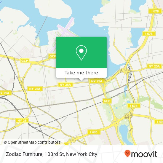 Zodiac Furniture, 103rd St map