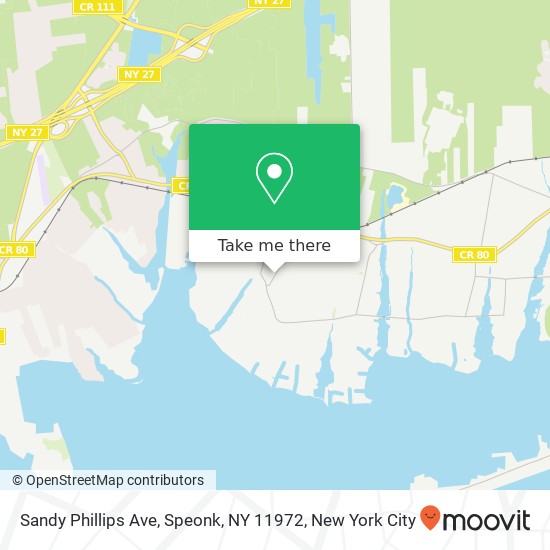 Mapa de Sandy Phillips Ave, Speonk, NY 11972