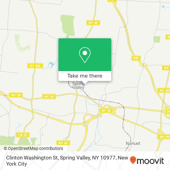 Mapa de Clinton Washington St, Spring Valley, NY 10977