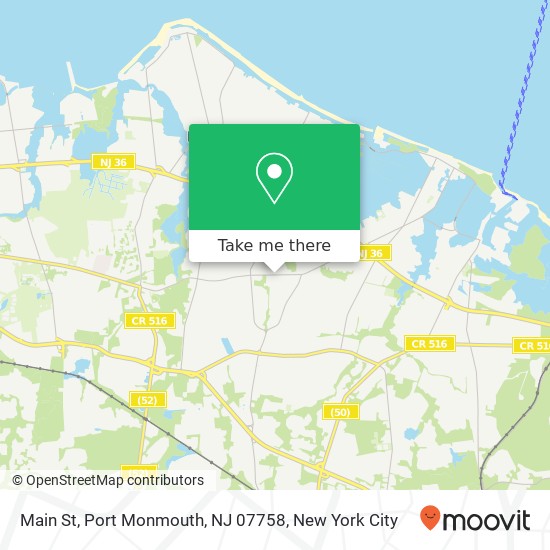 Mapa de Main St, Port Monmouth, NJ 07758