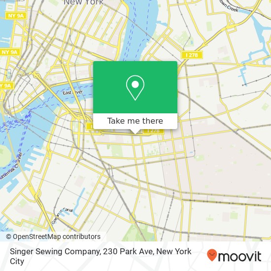 Mapa de Singer Sewing Company, 230 Park Ave