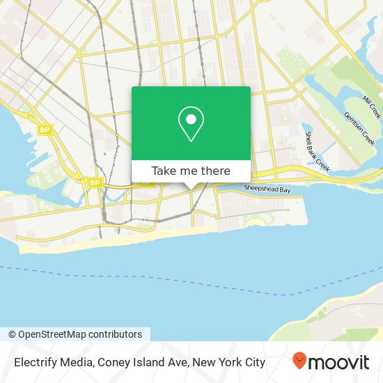 Electrify Media, Coney Island Ave map