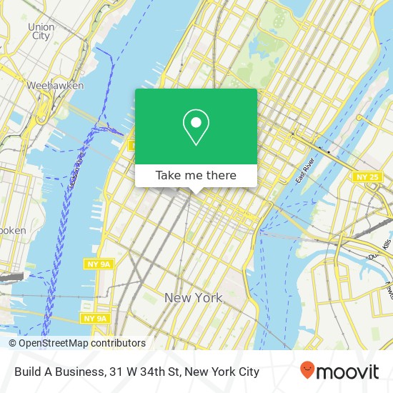 Mapa de Build A Business, 31 W 34th St