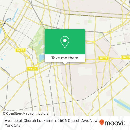 Avenue of Church Locksmith, 2606 Church Ave map