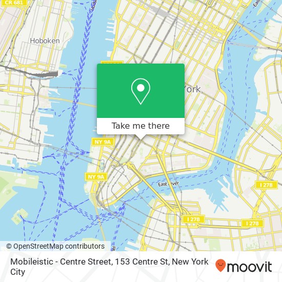Mapa de Mobileistic - Centre Street, 153 Centre St