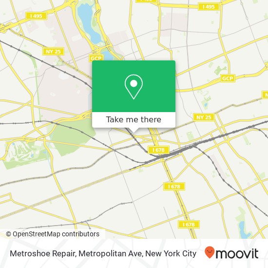 Metroshoe Repair, Metropolitan Ave map