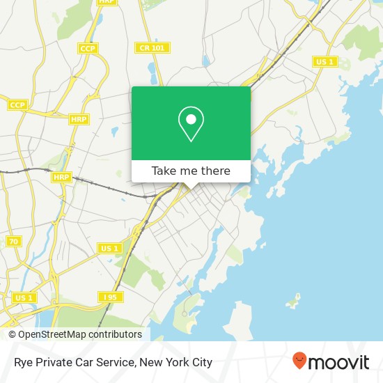 Rye Private Car Service map