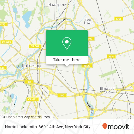 Mapa de Norris Locksmith, 660 14th Ave