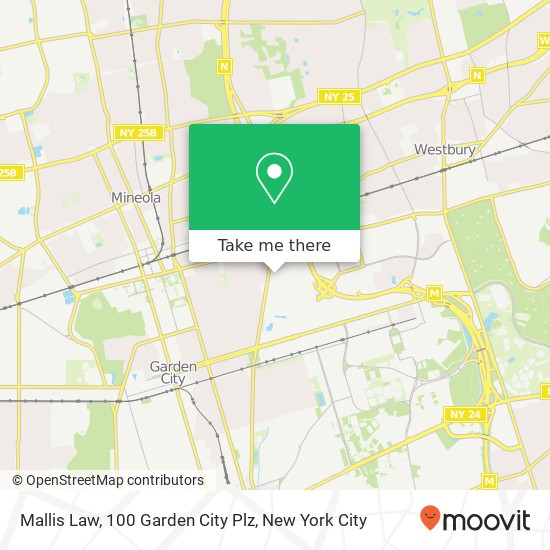 Mallis Law, 100 Garden City Plz map