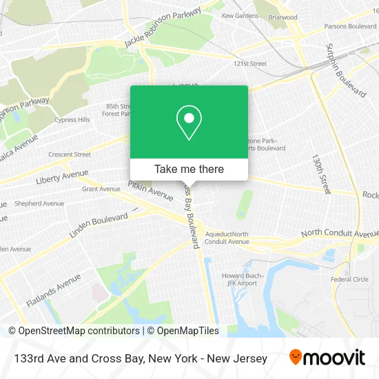 133rd Ave and Cross Bay map