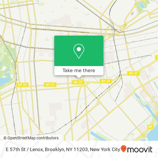 Mapa de E 57th St / Lenox, Brooklyn, NY 11203
