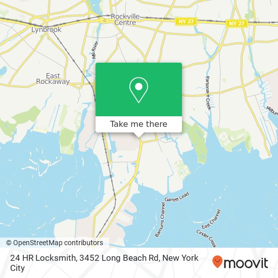 24 HR Locksmith, 3452 Long Beach Rd map