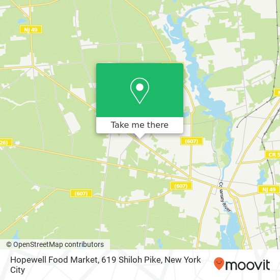 Mapa de Hopewell Food Market, 619 Shiloh Pike