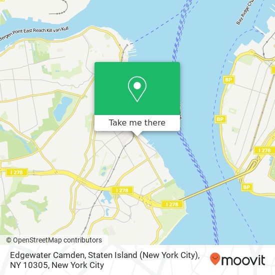 Mapa de Edgewater Camden, Staten Island (New York City), NY 10305