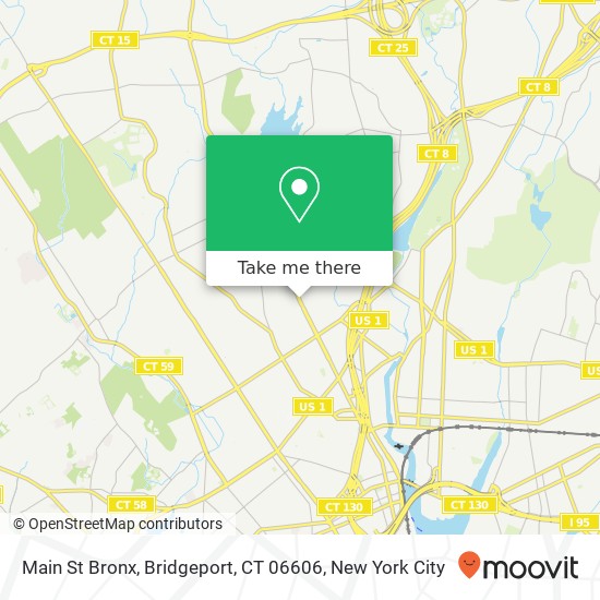 Mapa de Main St Bronx, Bridgeport, CT 06606