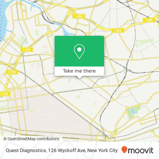 Quest Diagnostics, 126 Wyckoff Ave map