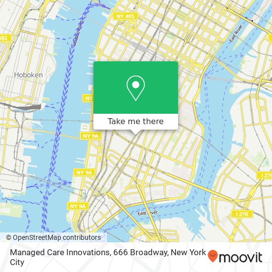 Managed Care Innovations, 666 Broadway map