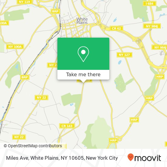 Miles Ave, White Plains, NY 10605 map