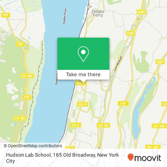 Mapa de Hudson Lab School, 185 Old Broadway