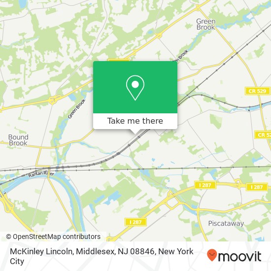 Mapa de McKinley Lincoln, Middlesex, NJ 08846