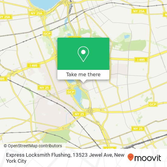 Mapa de Express Locksmith Flushing, 13523 Jewel Ave