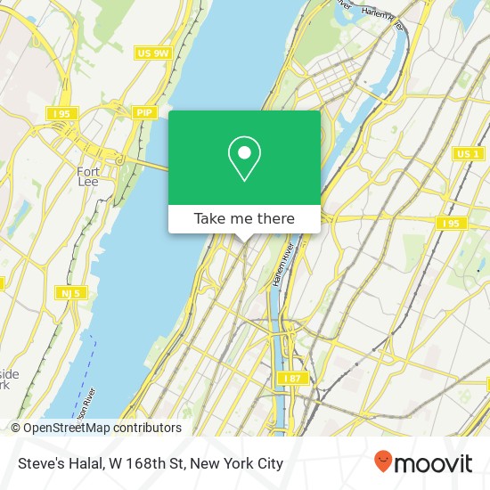 Steve's Halal, W 168th St map