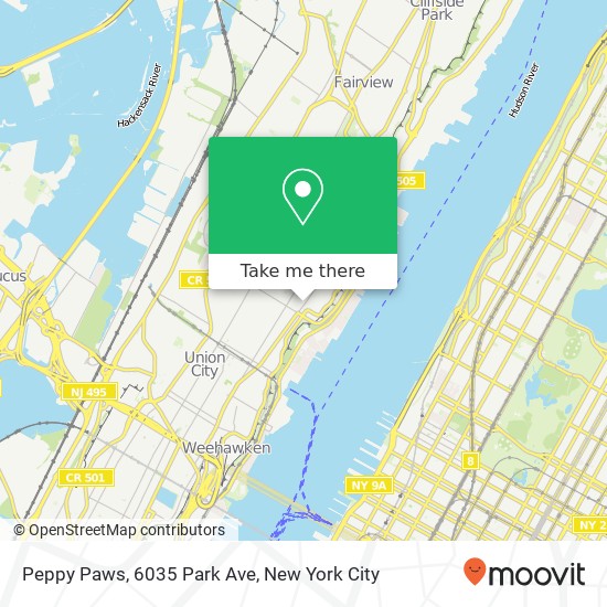 Peppy Paws, 6035 Park Ave map