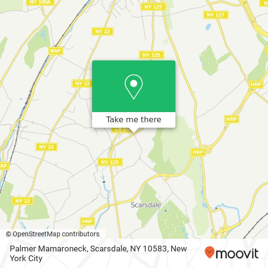 Mapa de Palmer Mamaroneck, Scarsdale, NY 10583