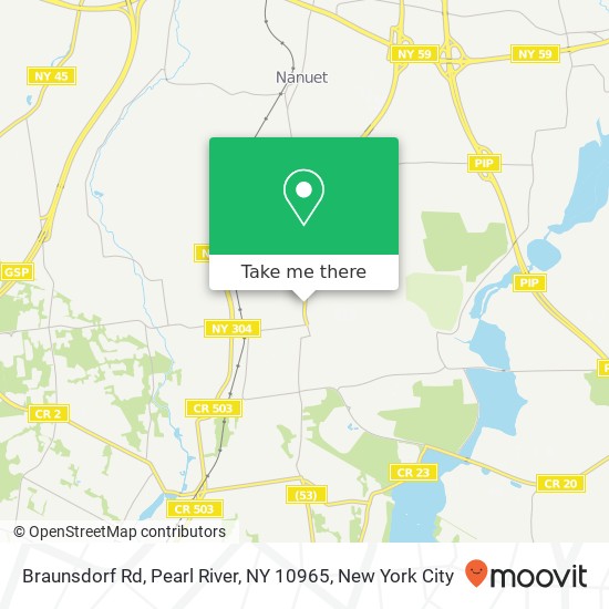 Mapa de Braunsdorf Rd, Pearl River, NY 10965