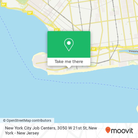 New York City Job Centers, 3050 W 21st St map