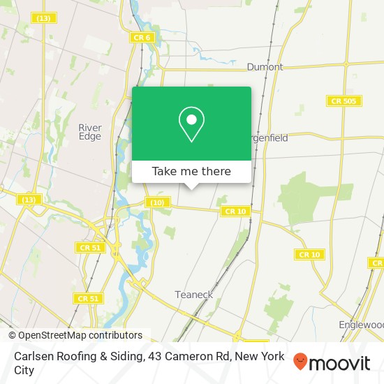 Carlsen Roofing & Siding, 43 Cameron Rd map