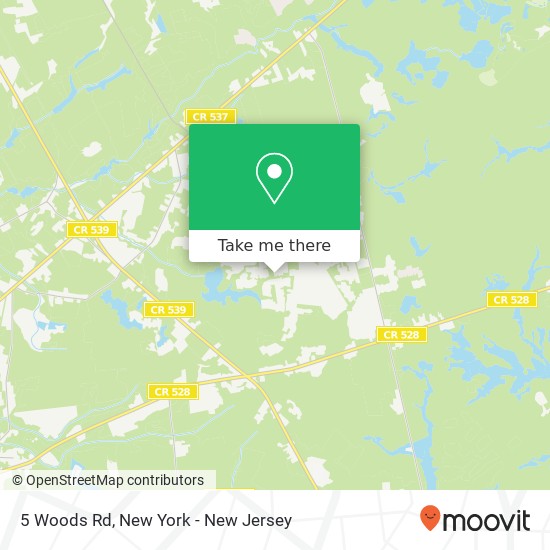 Mapa de 5 Woods Rd, New Egypt, NJ 08533