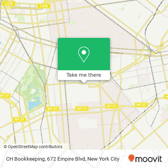 CH Bookkeeping, 672 Empire Blvd map