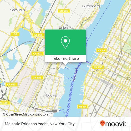 Mapa de Majestic Princess Yacht