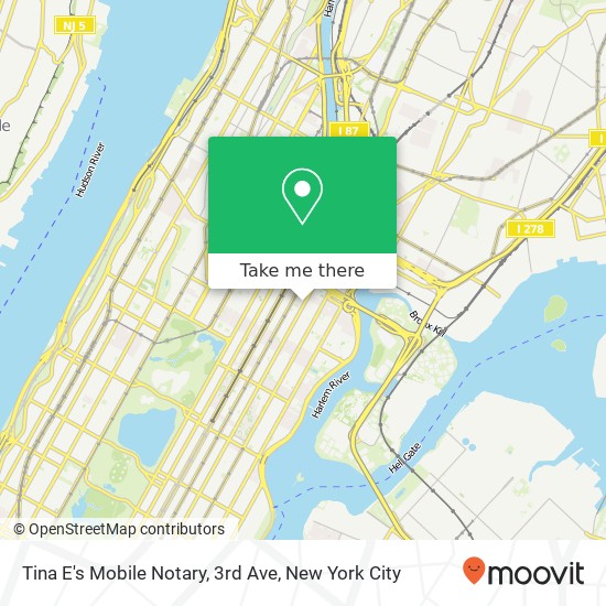 Tina E's Mobile Notary, 3rd Ave map