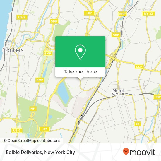 Mapa de Edible Deliveries