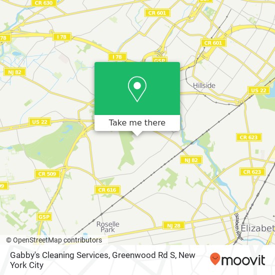 Mapa de Gabby's Cleaning Services, Greenwood Rd S