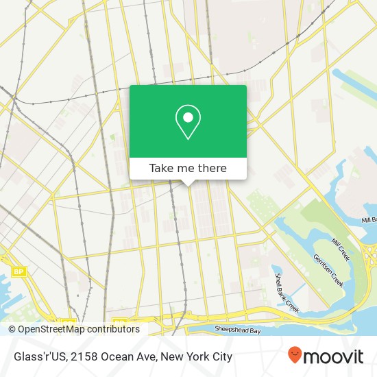 Mapa de Glass'r'US, 2158 Ocean Ave