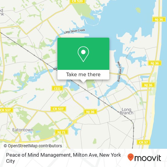 Mapa de Peace of Mind Management, Milton Ave