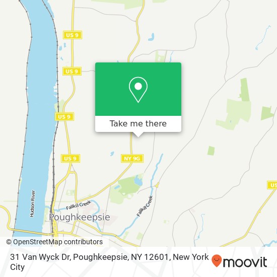 Mapa de 31 Van Wyck Dr, Poughkeepsie, NY 12601