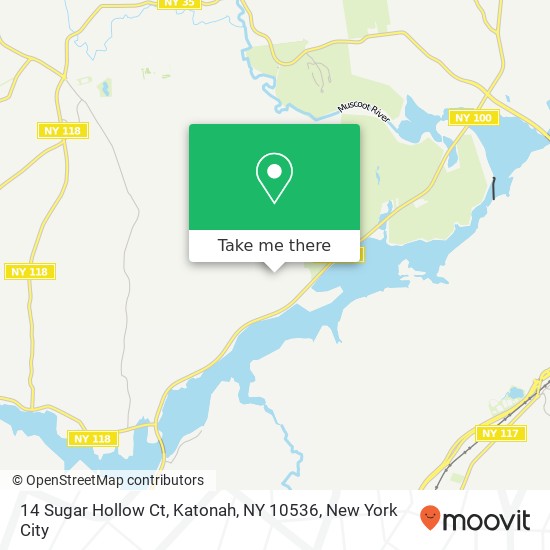 Mapa de 14 Sugar Hollow Ct, Katonah, NY 10536