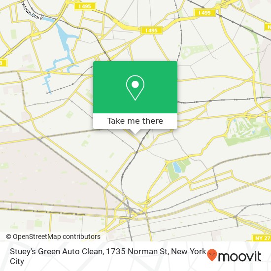 Mapa de Stuey's Green Auto Clean, 1735 Norman St
