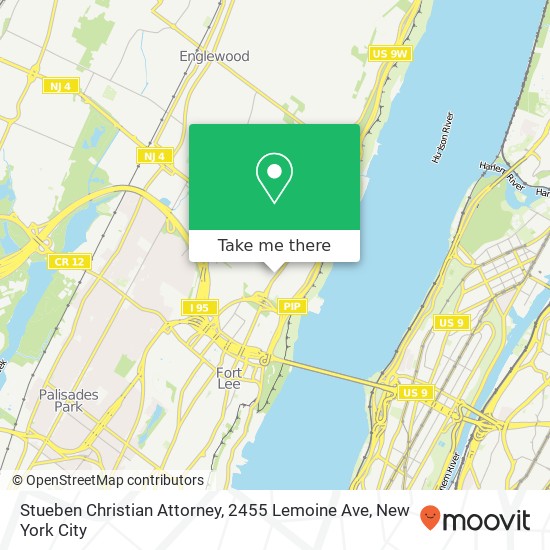 Stueben Christian Attorney, 2455 Lemoine Ave map