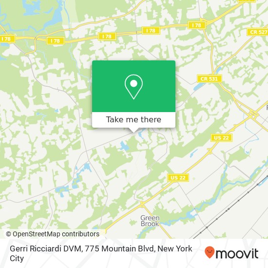 Gerri Ricciardi DVM, 775 Mountain Blvd map
